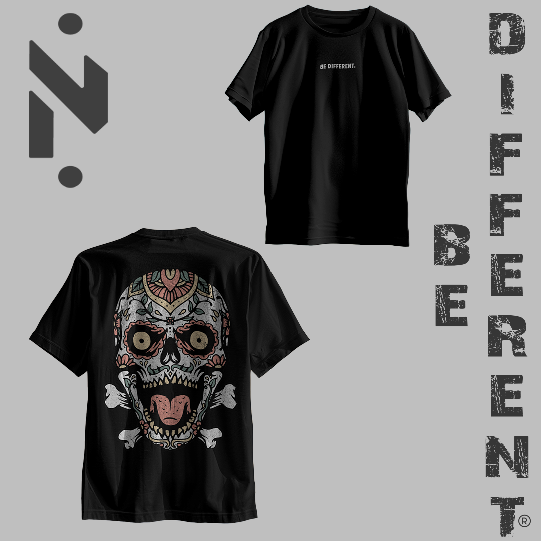Camiseta Oversized Grinning Skull
