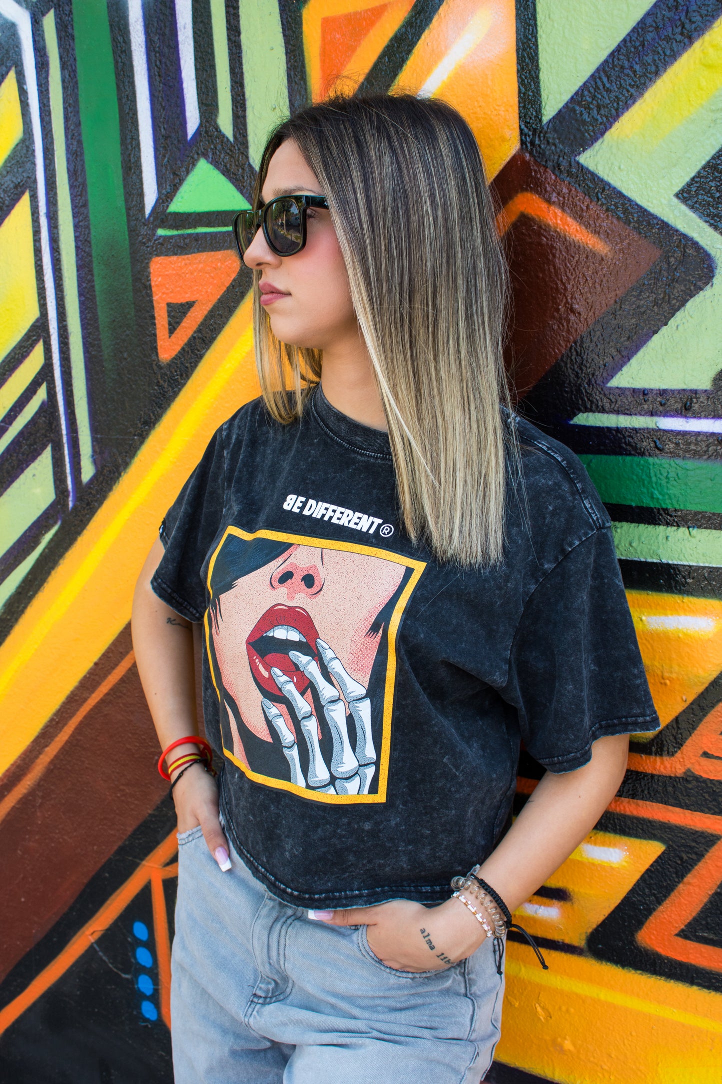 Camiseta Top Crop Pop Art