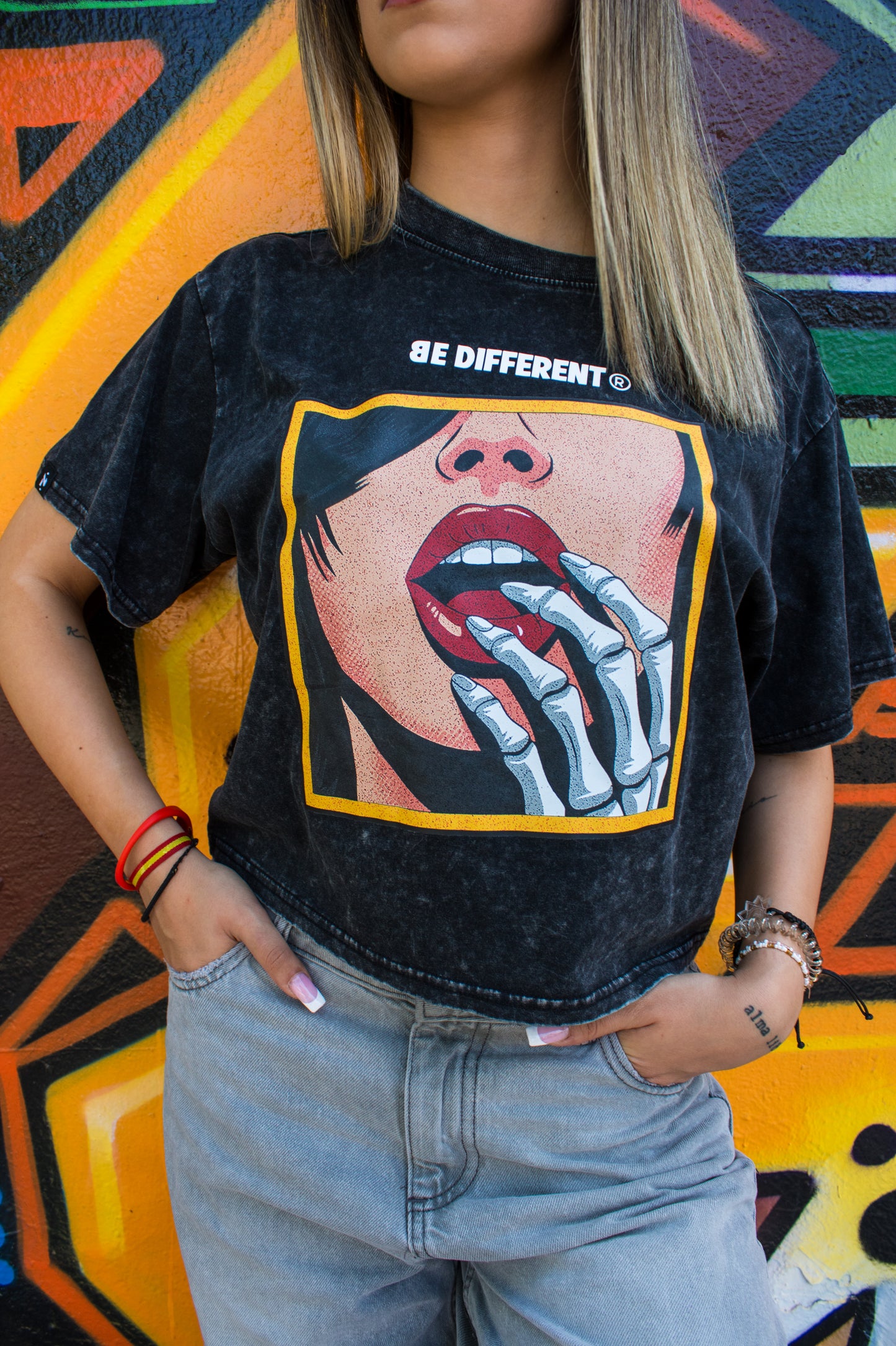 Camiseta Top Crop Pop Art