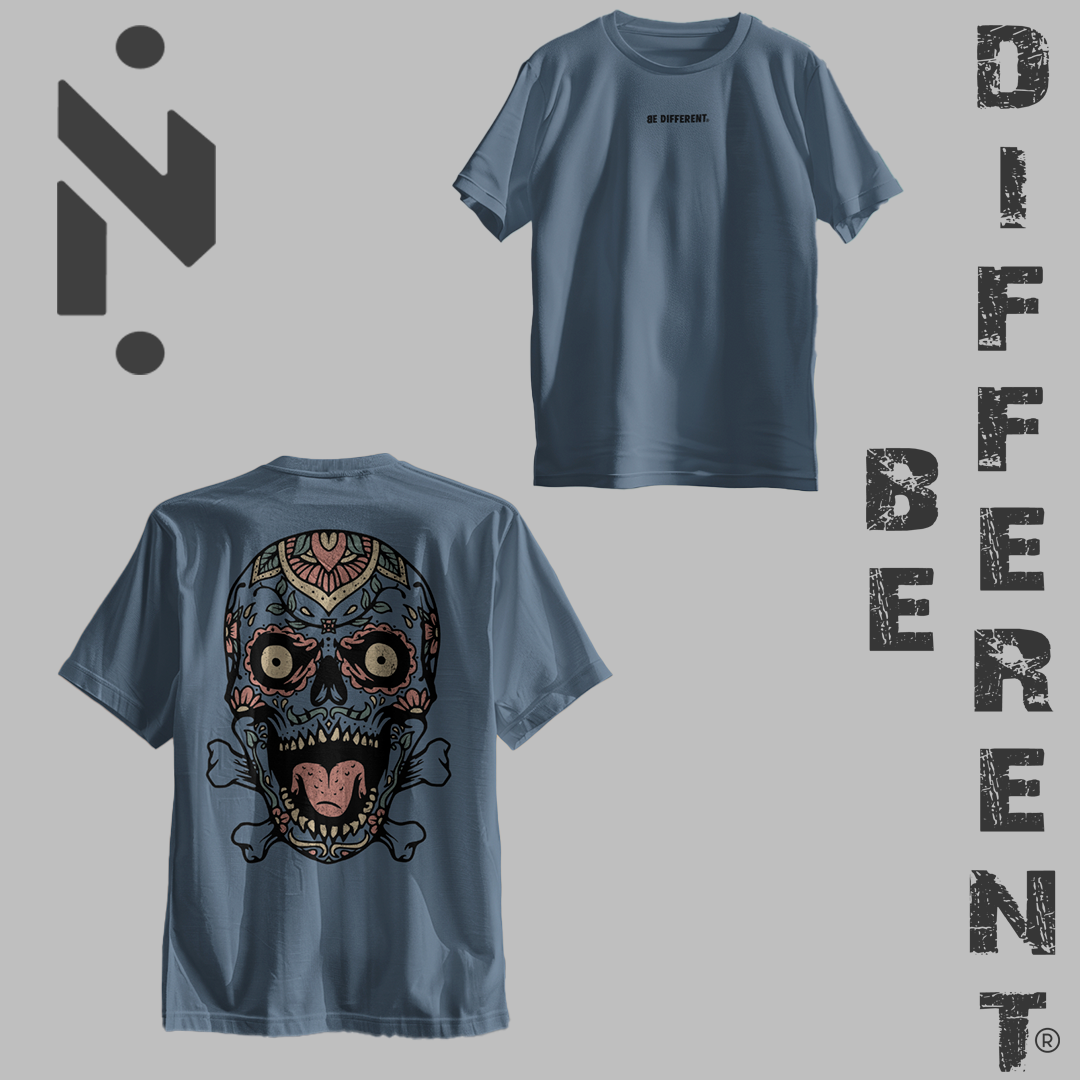 Camiseta Oversized Grinning Skull
