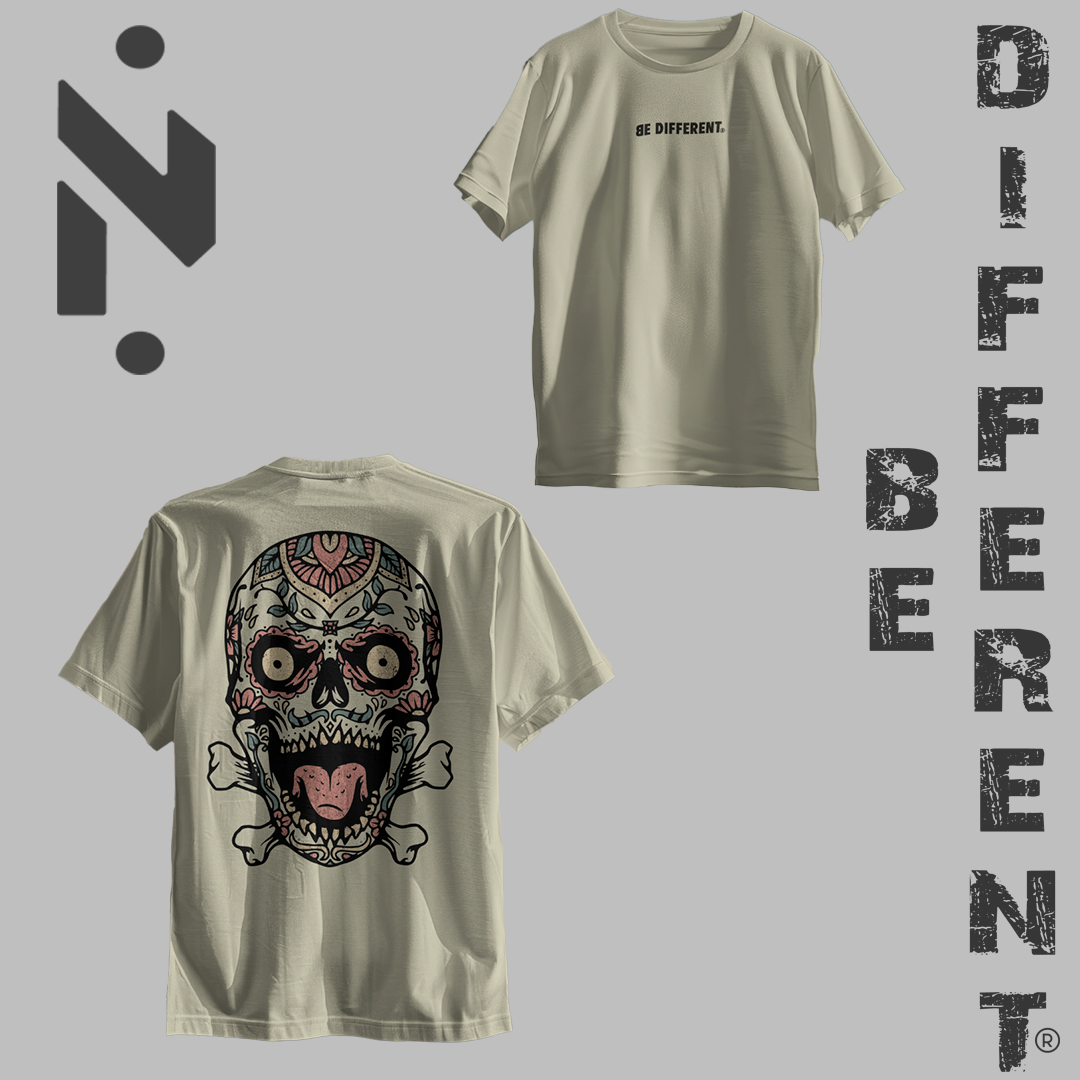 Camiseta Oversized Grinning Skull