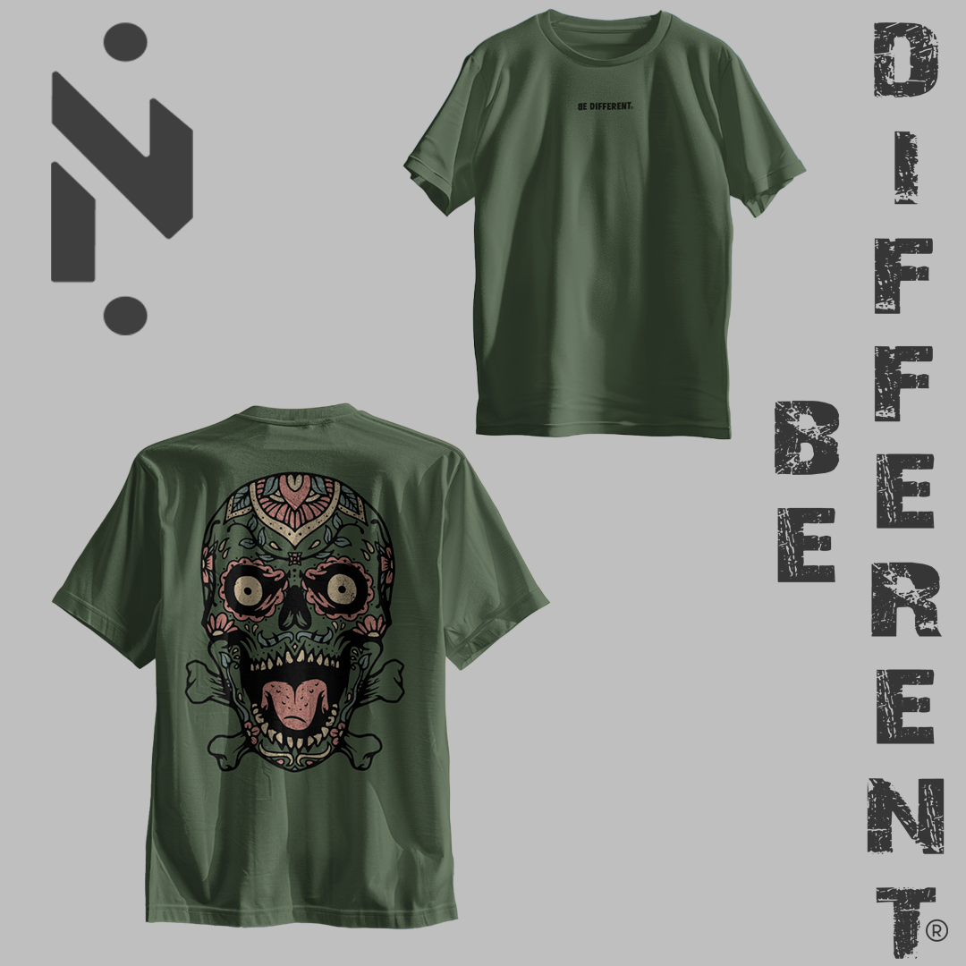 Camiseta Oversized Grinning Skull