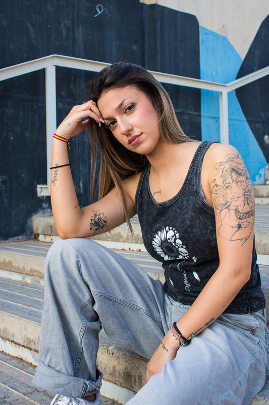 Camiseta Washed Dead Flower